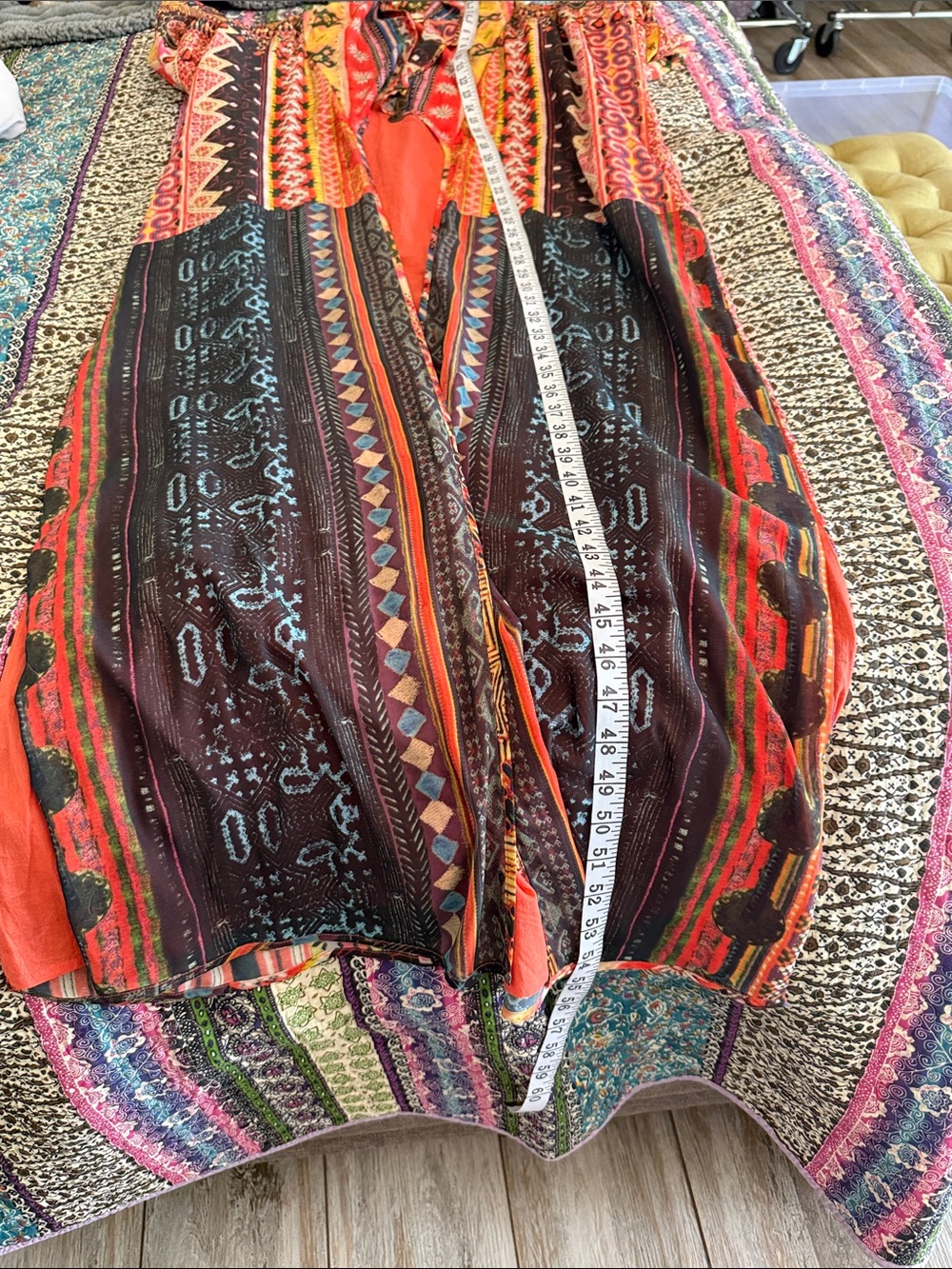 Soft Surroundings Orange Multi Printed Long Tunic - Picture 11 of 11